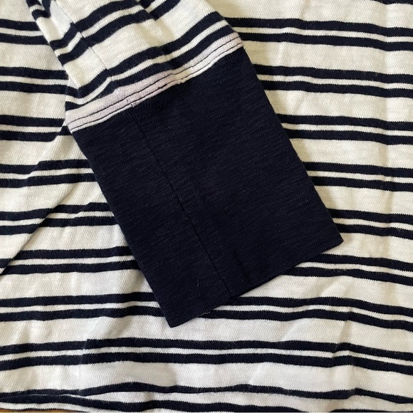 J.Crew Painter Tee Navy/White Stripe Size Small Scoop Neck - Picture 4 of 6